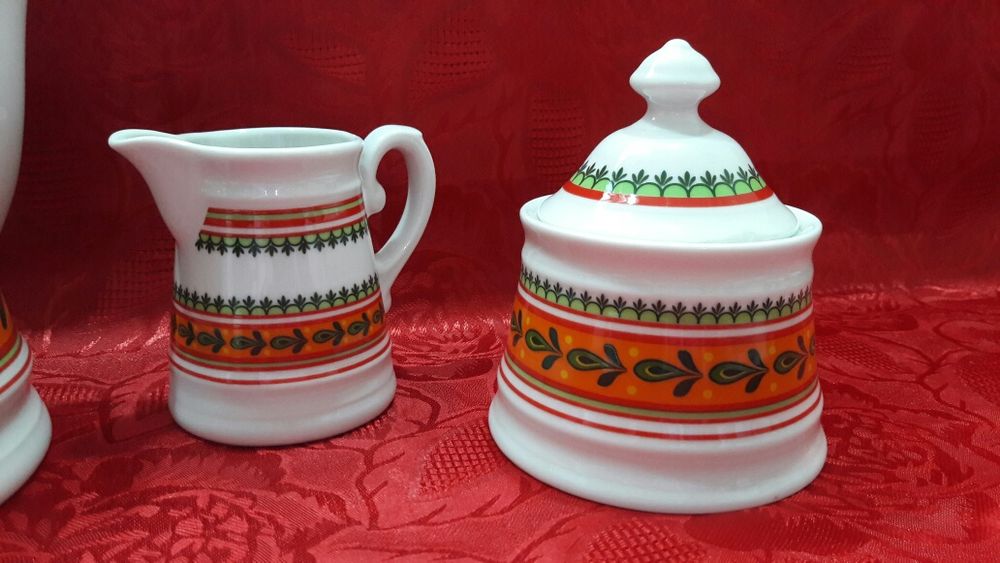 Фарфор фарфоровый чайный кофейный сервиз роспись очень редкий