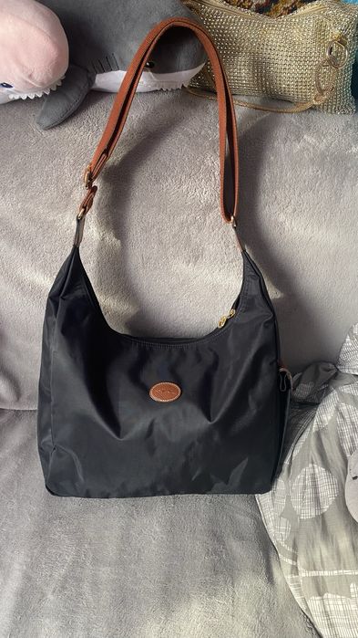 Большая сумка” londchamp”. оригинал! Нейлон, кожа натуральная!