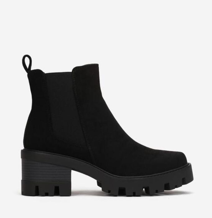 Botki czarne zamszowe