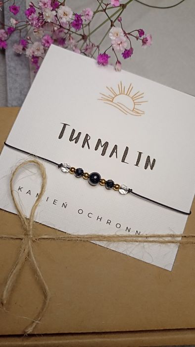 Bransoletka ochronna kamień naturalny Czarny Turmalin