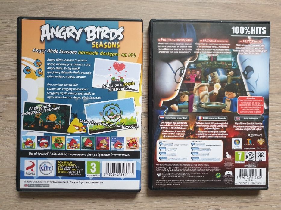 Gry na PC Angry Birds i Lego Harry Potter
