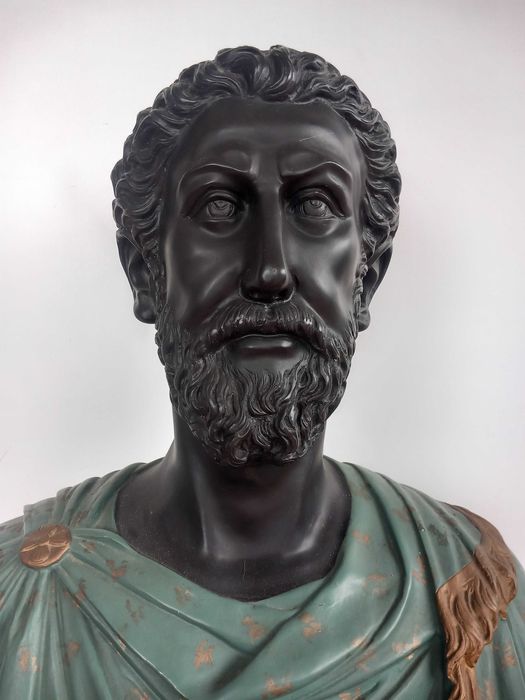 Busto de César Augusto e Sófocles