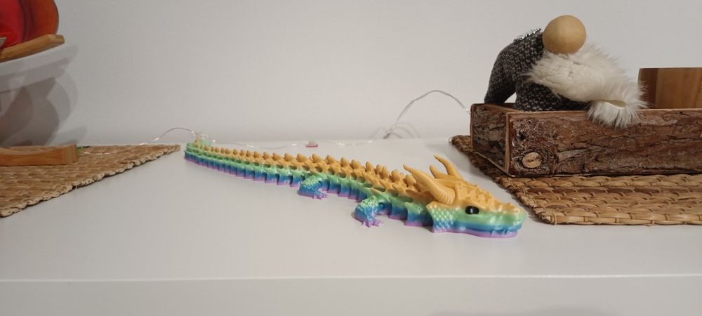 Smok 3D 49cm figurka przegubowa Dragon TIKTOK