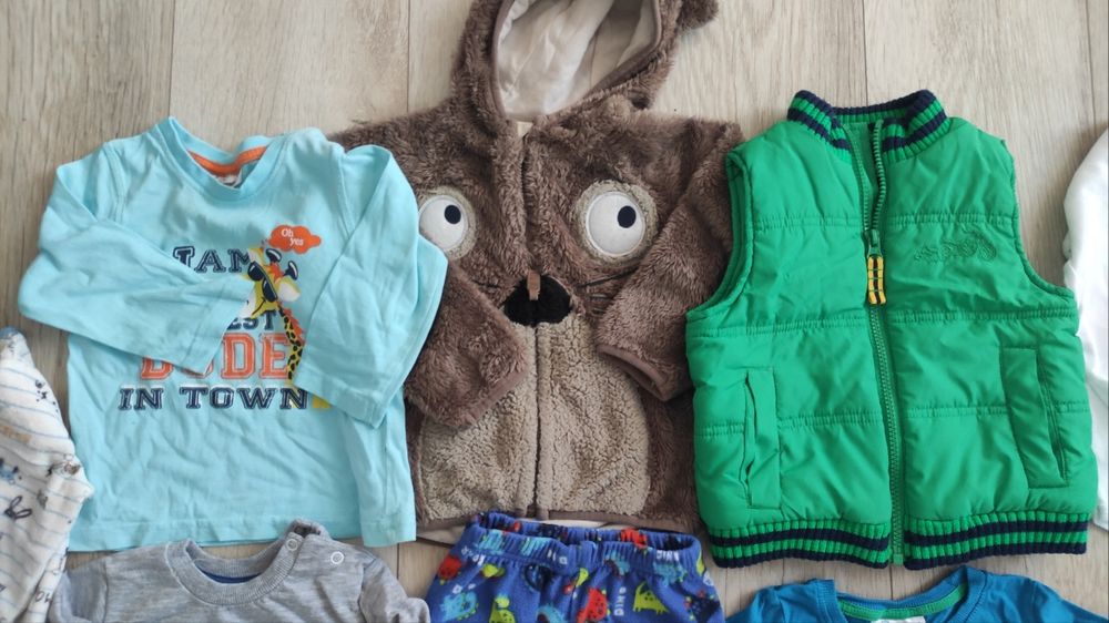 Zestaw 10szt. ubrań dla chłopca r.80