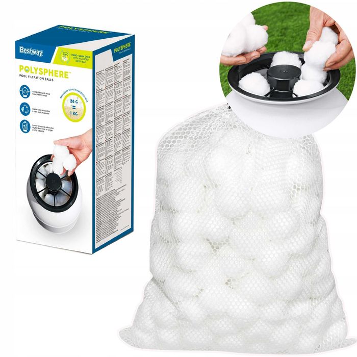 Kulki Filtracyjne Filtrujące do Pomp Piaskowych 500 g Bestway 58475