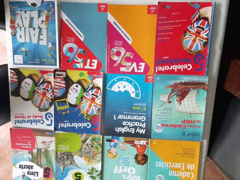 Cadernos fichas 5° ano diversas disciplinas