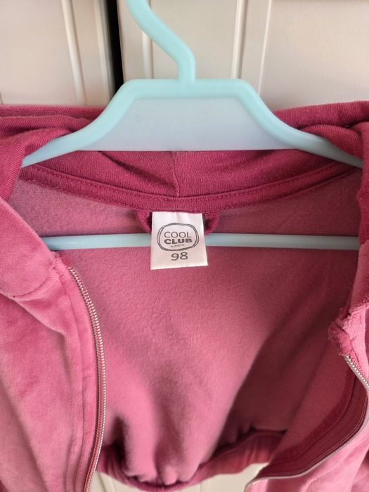 Welurowa bluza dziewczęca 98