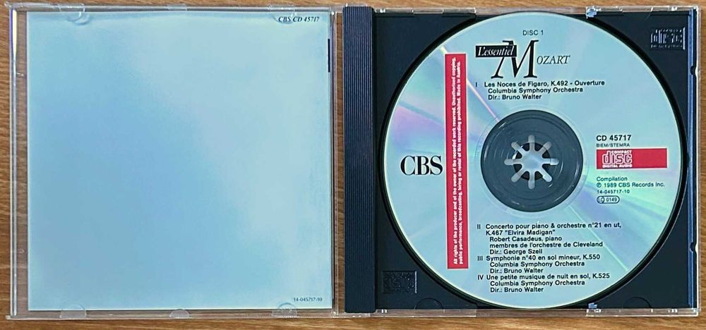 Mozart - The Essentials - 1989 - CD1423261553778370561