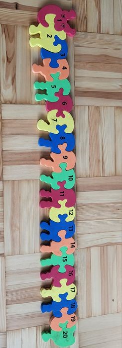 Piankowe puzzle, poznawanie liczb