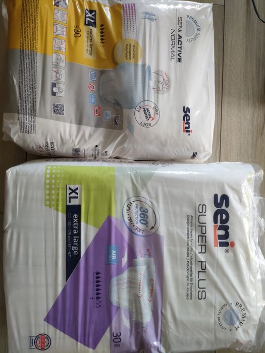 Super Seni Plus XL pieluchy x1 i pieluchmajtki x2 dla dorosłych nowe. Superseni
