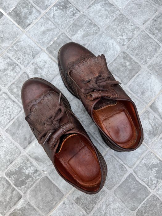 Sapatos de forcado em pele