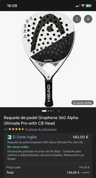 Padel Head Graphene Carbon
