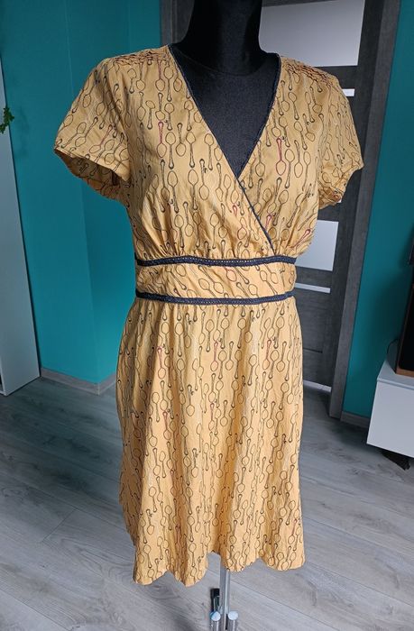 Sukienka w łyżeczki Boho Hippie retro vintage