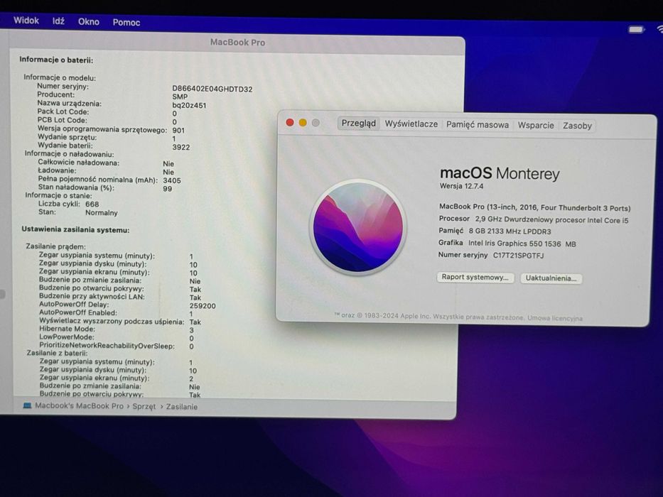 MacBook Pro 13 2016 Touchbar i5 8GB RAM 256GB SSD