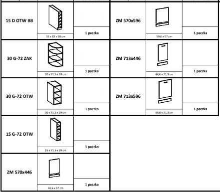 Meble kuchenne MODENA artisan + czarny cichy domyk