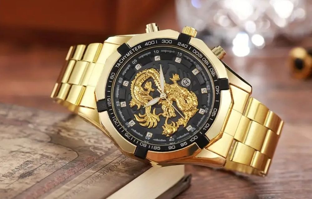 Zloty męski zegarek