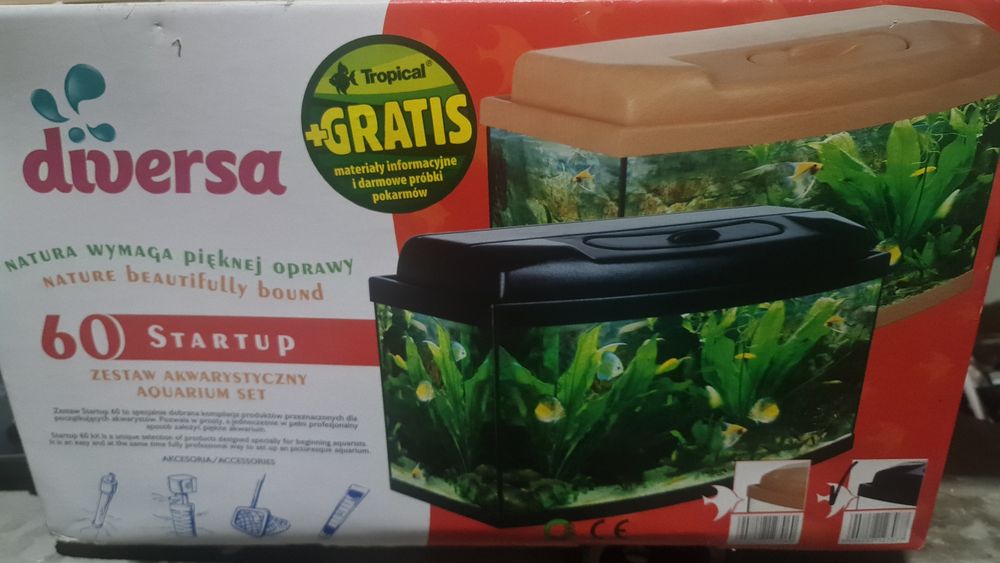 Akwarium 60l z oswietleniem