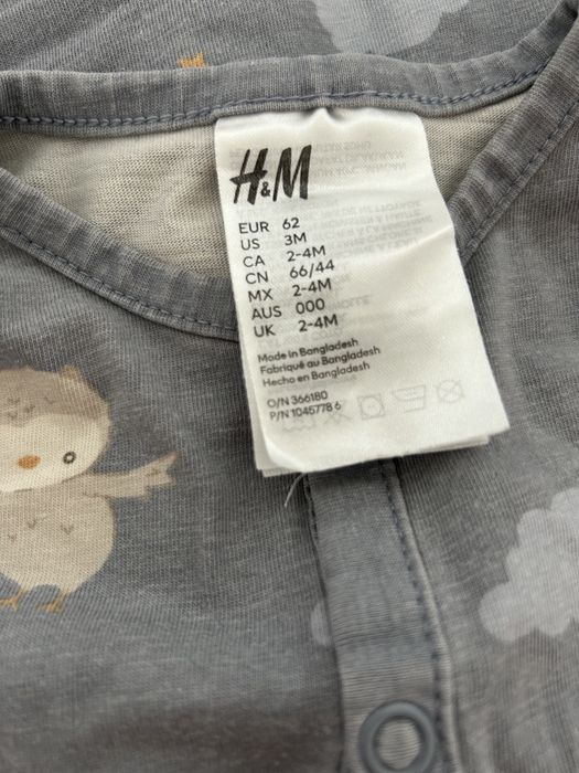 H&M piżama w sowy 62