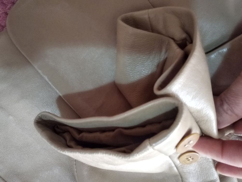 Casaco em pele genuína