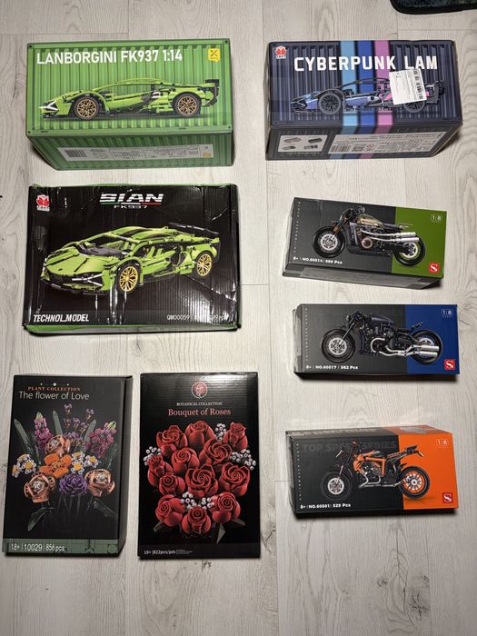 Мото конструктор в подарунковій коробці сумісний з лего