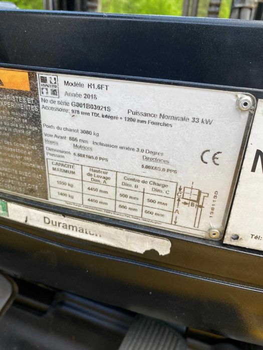 Wózek widłowy HYSTER H1.6FT gaz 2018r przesuw