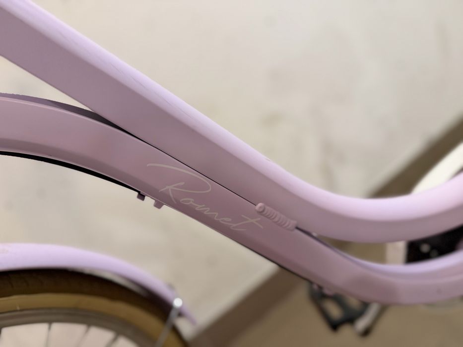 Stylowy rower miejski ROMET | Lawendowy / Pastelowy | Koszyk /Wrocław