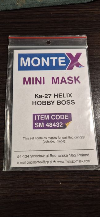 Maski Montex Ka-27 Helix Hobby Boss w skali 1/48