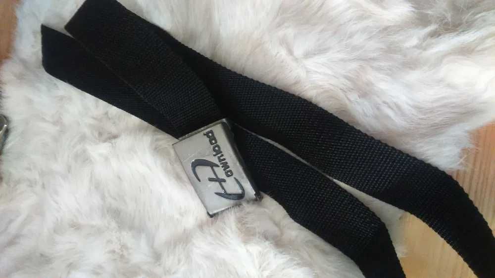 Pasek czarny parciany z klamrą 89 cm x 3 cm