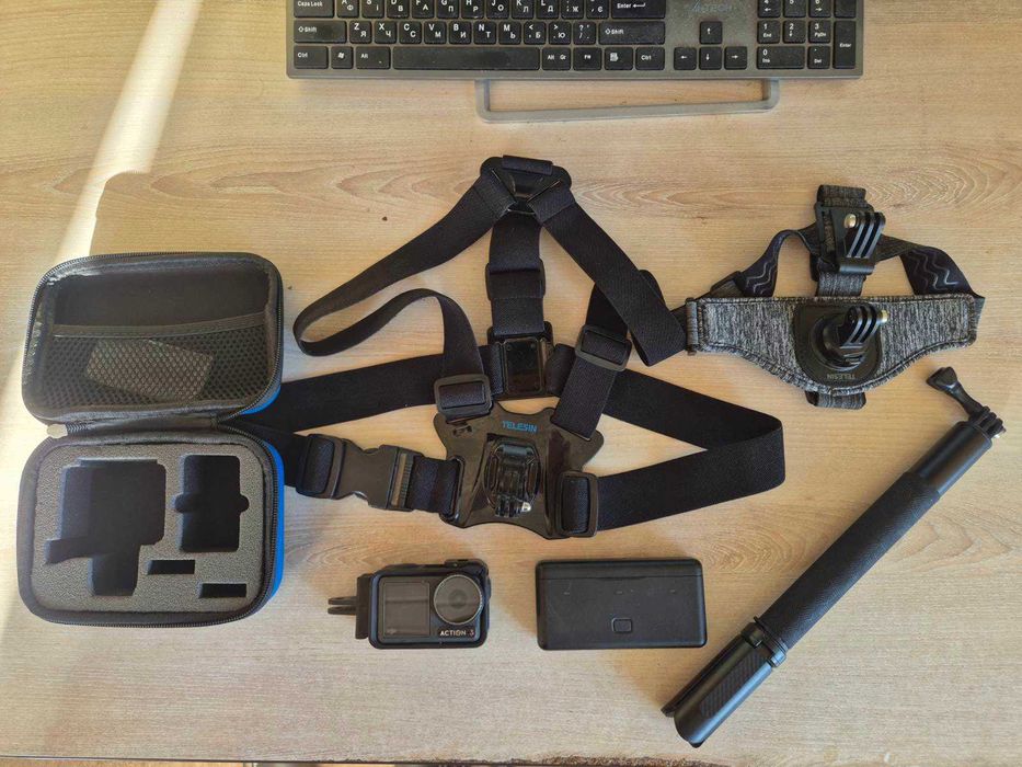 Продам екшн камеру DJI action 3 + купа допів