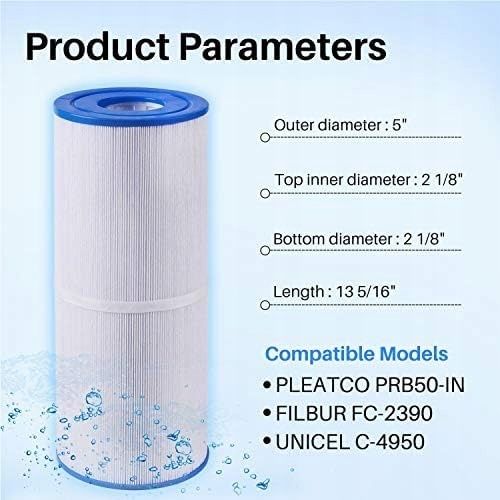 Filtr spa zastępuje Unicel C-4950, Pleatco PRB50-IN, Guardian
