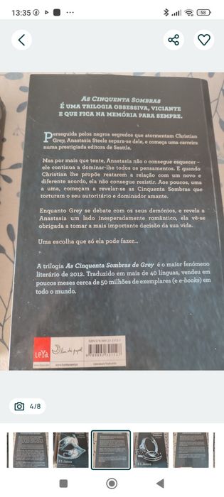 Vendo segundo livro da coleção cinquenta sombras.