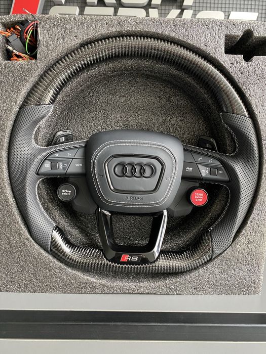 Спортивне кермо Audi RS5 / RSQ7 / RSQ8 Підігрів керма Карбон