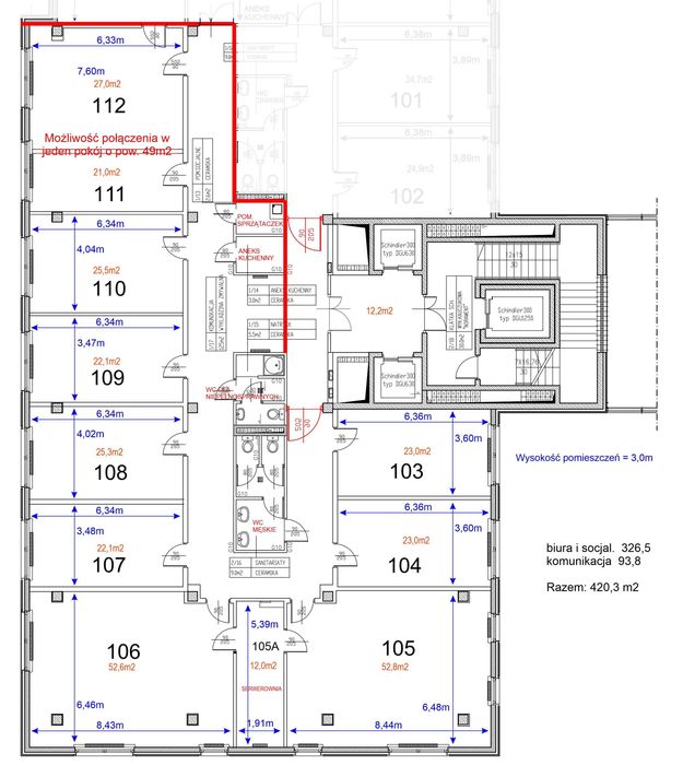 Samodzielne biuro 420 m2 w biurowcu Włochy