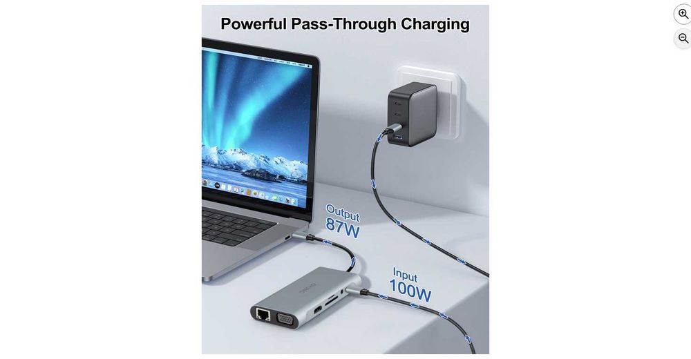 Stacja dokująca USB HUB 11 w 1 Sineho Ethernet MicroSD USB 2.0 USB 3.0 VGA