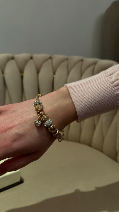 Bransoletka złota charms