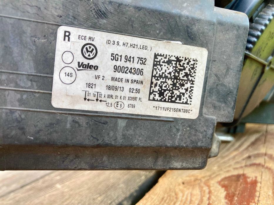 Lampa lewa prawa VW Golf 7 VII led bi-xenon skrętny golf bixenon