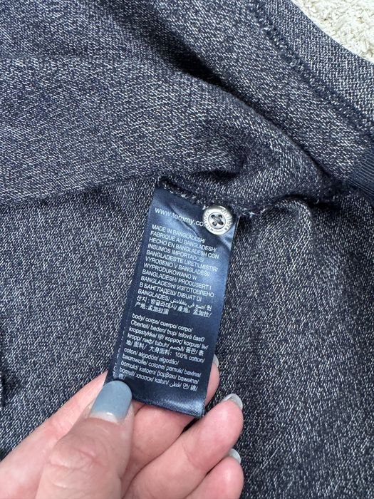 Чоловіча класична котонова сіра та  синя футболка поло tommy hilfiger повсякденне поло