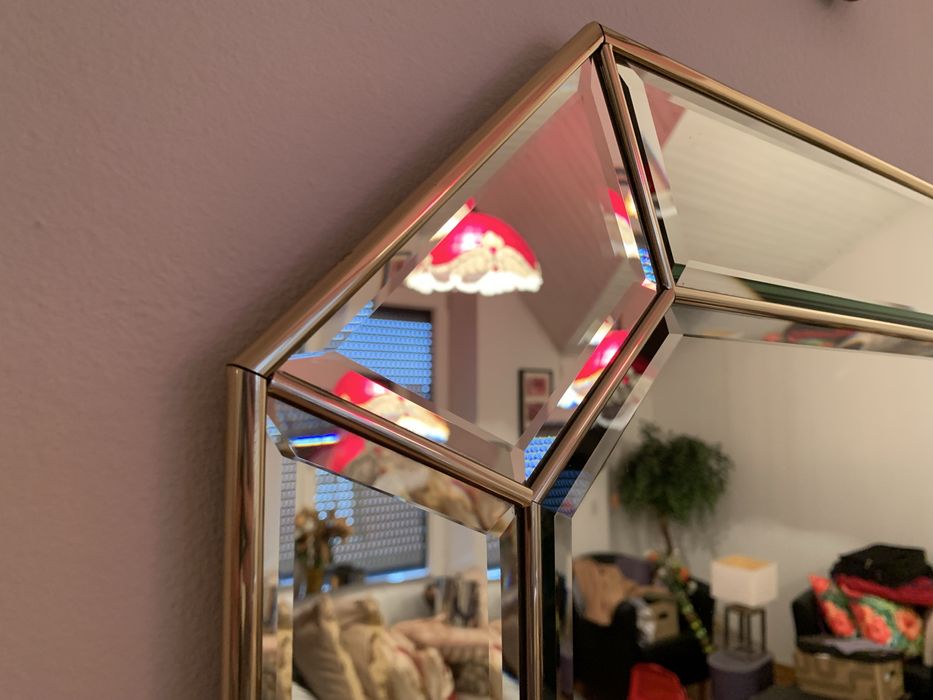 krysztalowe  lustro . Szer.61/ dl 77cm