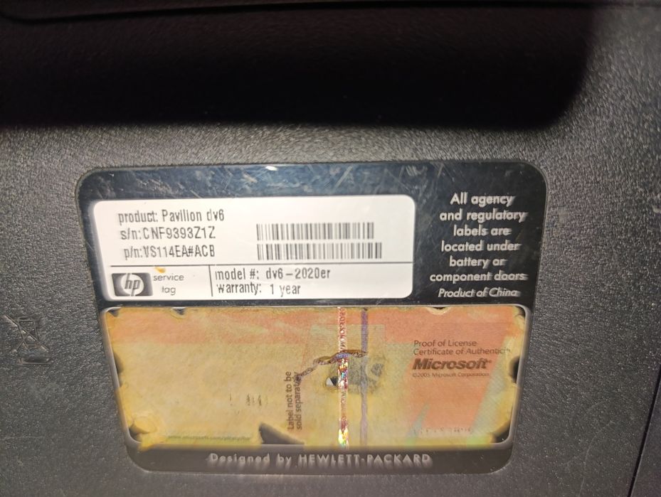 Ноутбук HP б/у на запчасти