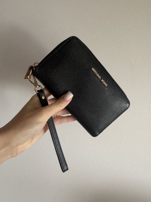 Portfel skórzany Michael Kors damski duży czarny