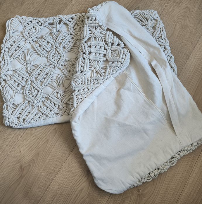 Dwie duże  poszewki na poduszki boho