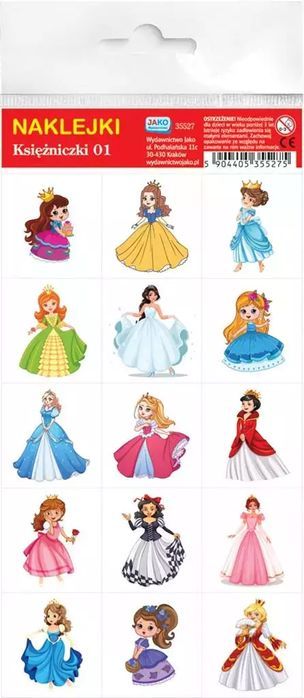 Naklejki. Księżniczki. Jako