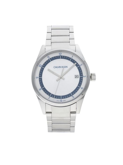 CALVIN KLEIN Quartz Silver Dial Silver-Tone Men's Watch KAM21146
