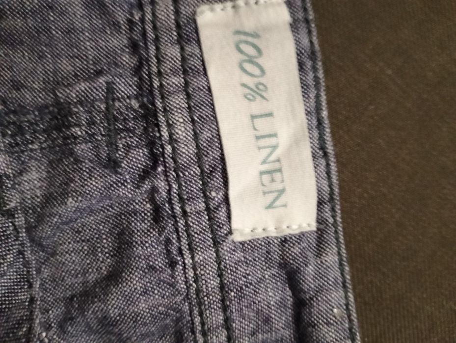 Lniane spodnie r.L 100% len