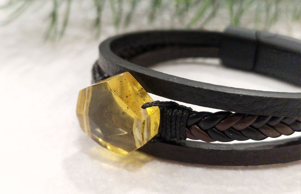 Bransoletka z bursztynem