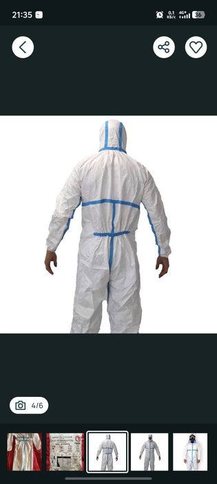 Багаторазовий вологостійкий малярний, медичний,  робочий костюм XL