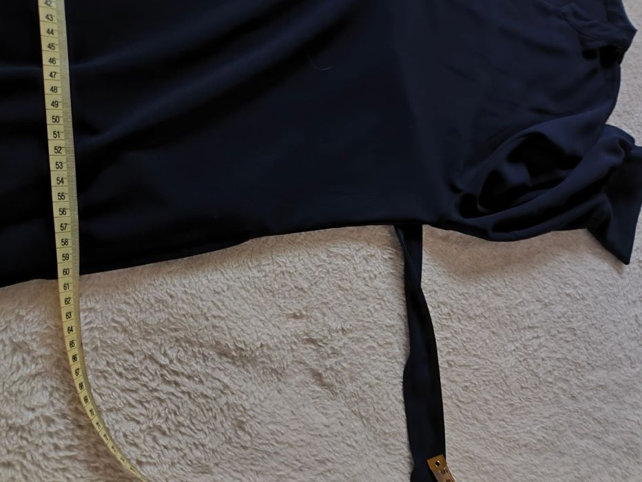 Sukienka midi granatowa kopertowa