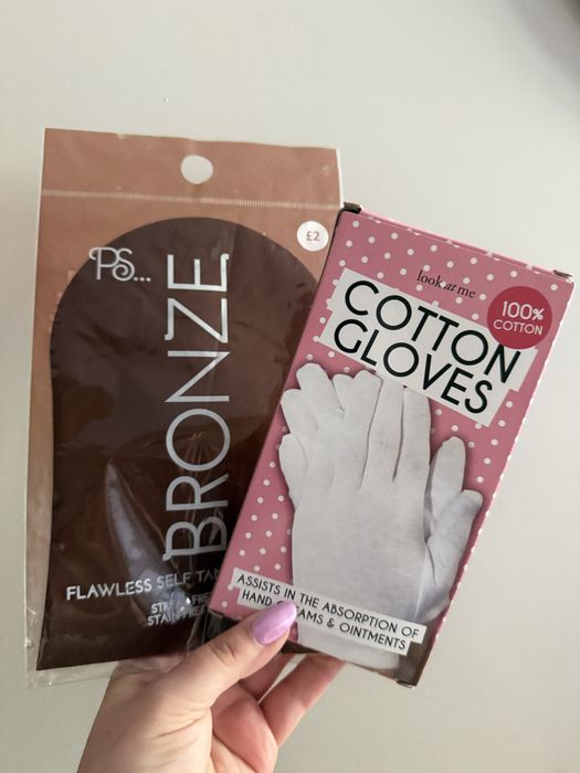 Rękawiczki kosmetyczki do samoopalacza i maseczek
