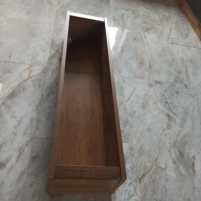 Półka ścienna wisząca VEDDE Jysk 130x25 ciemny naturalny dąb Nowa