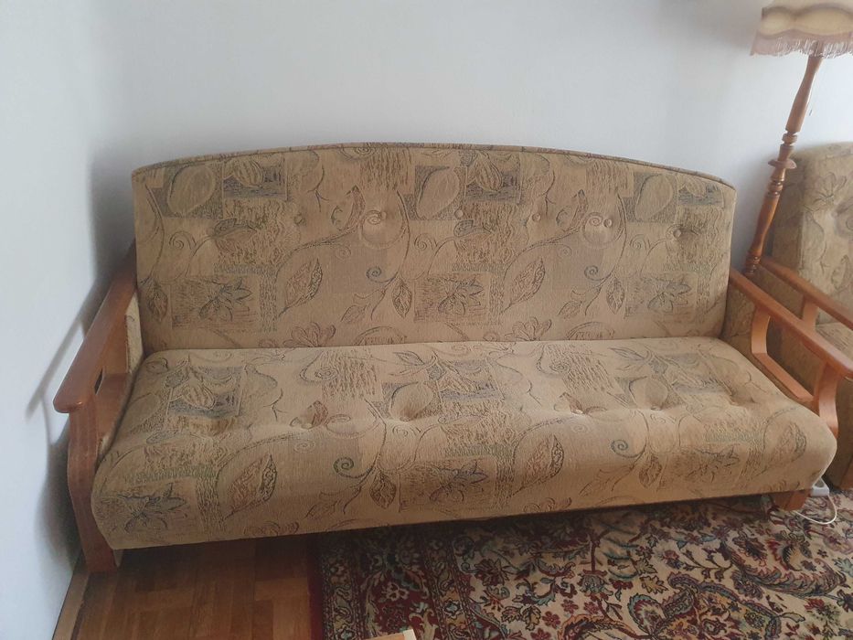 ODDAM ZA DARMO komplet retro: 2 wersalki + 2 fotele (Wola - Pustola)